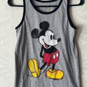 Disney Gray and Red Mickey Mouse Tank Top